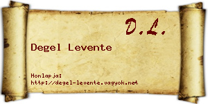Degel Levente névjegykártya